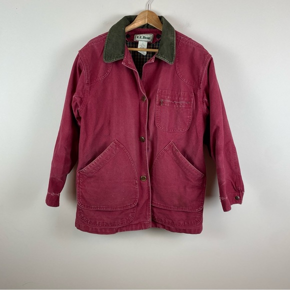 Vintage L.L. Bean Canvas Primaloft Flannel-Lined Barn Chore Coat - Picture 2 of 12